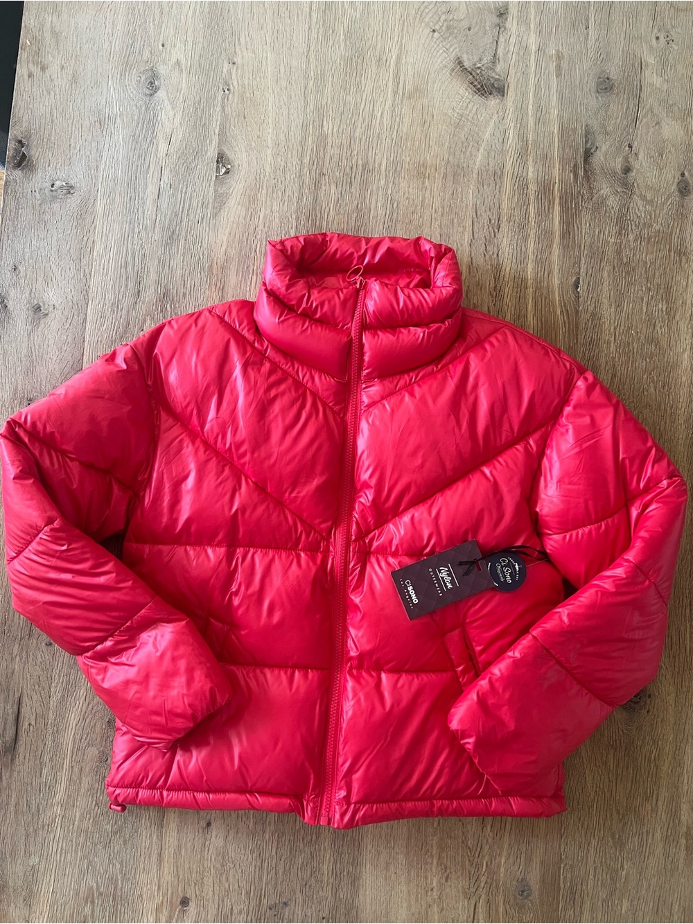 C/SONO Los Angeles Red Puffer Jacket NWT Size Small